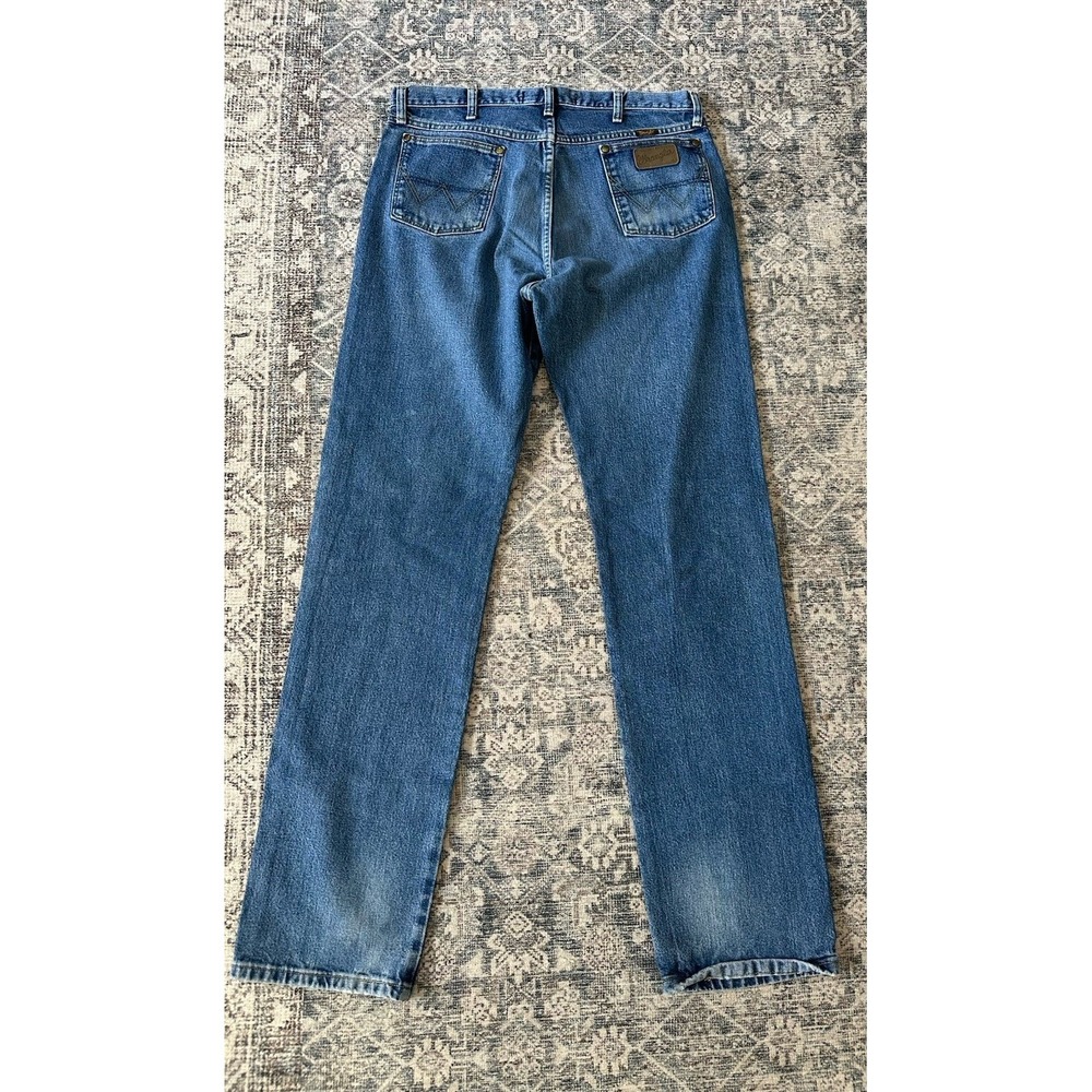 Wrangler Jeans Mens 35x36 Blue George Strait Cowboy Cut 13MGSHD - Picture 6 of 9